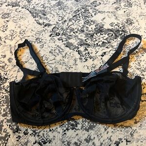 Sexy see through striped Victorias Secret Black Bra